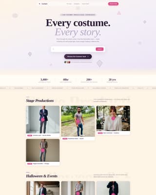 Curtain - Theatrical Costume Landing Page Template
