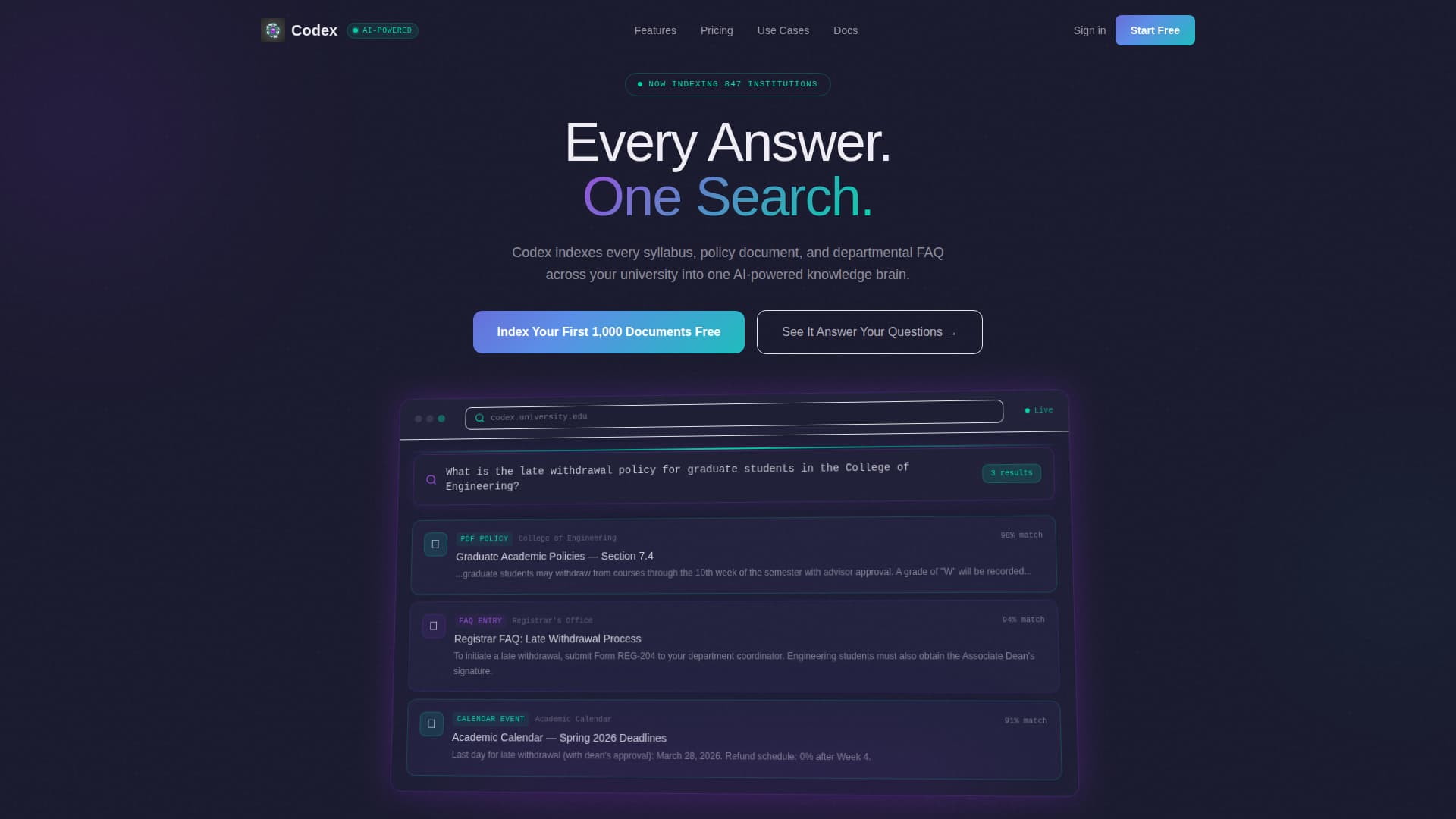 Higher Education Digital Presence Directory Website Template
