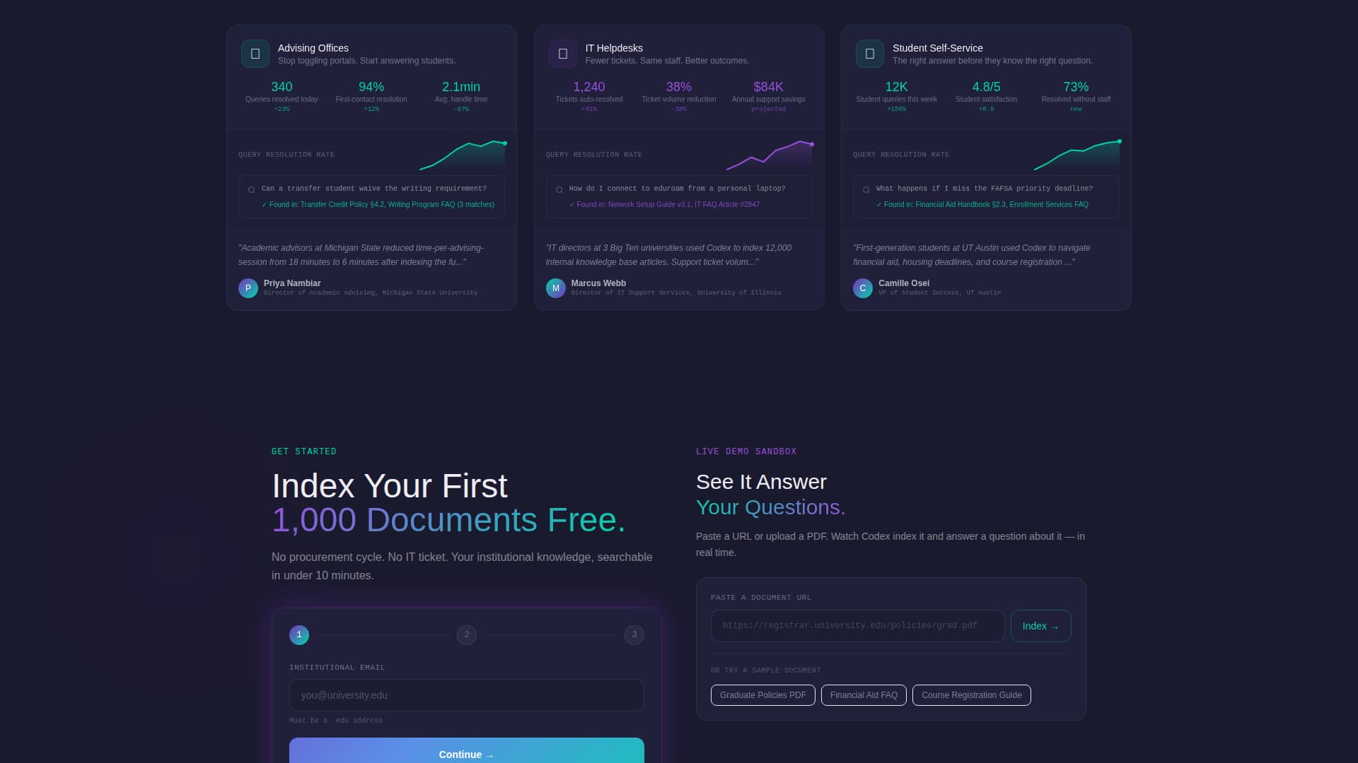 Higher Education Digital Presence Directory Website Template
