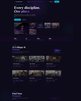 Higher Education Digital Presence Professional Website Template