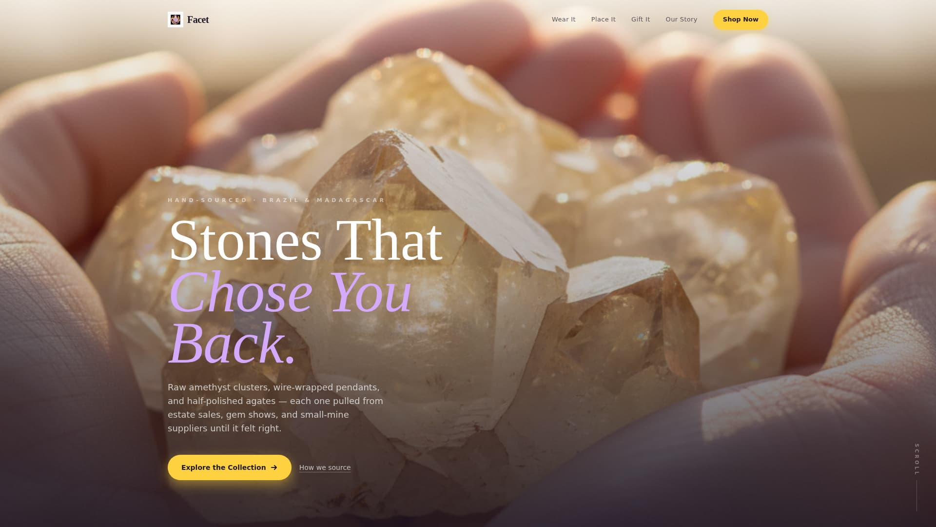 Facet - Radiant Crystal Landing Page Template