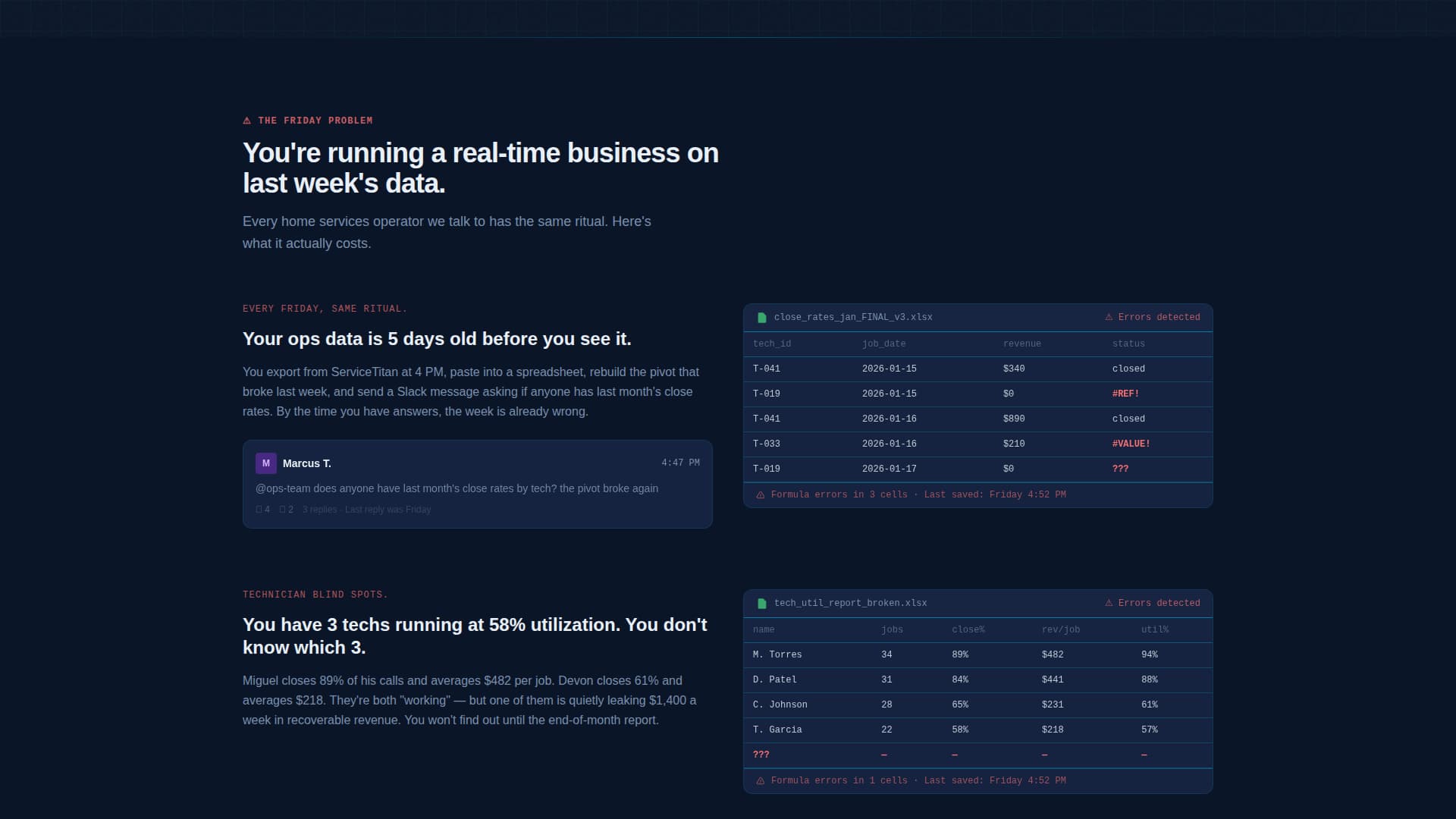 Dispatch — Field Ops Landing Page Template