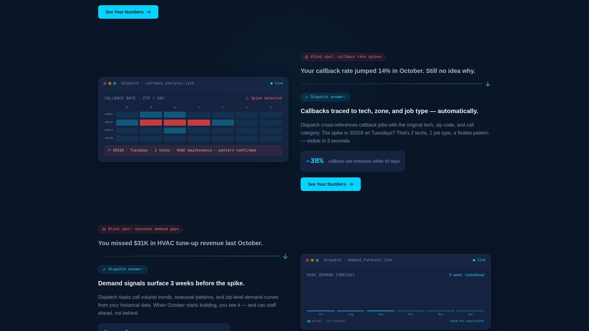 Dispatch — Field Ops Landing Page Template