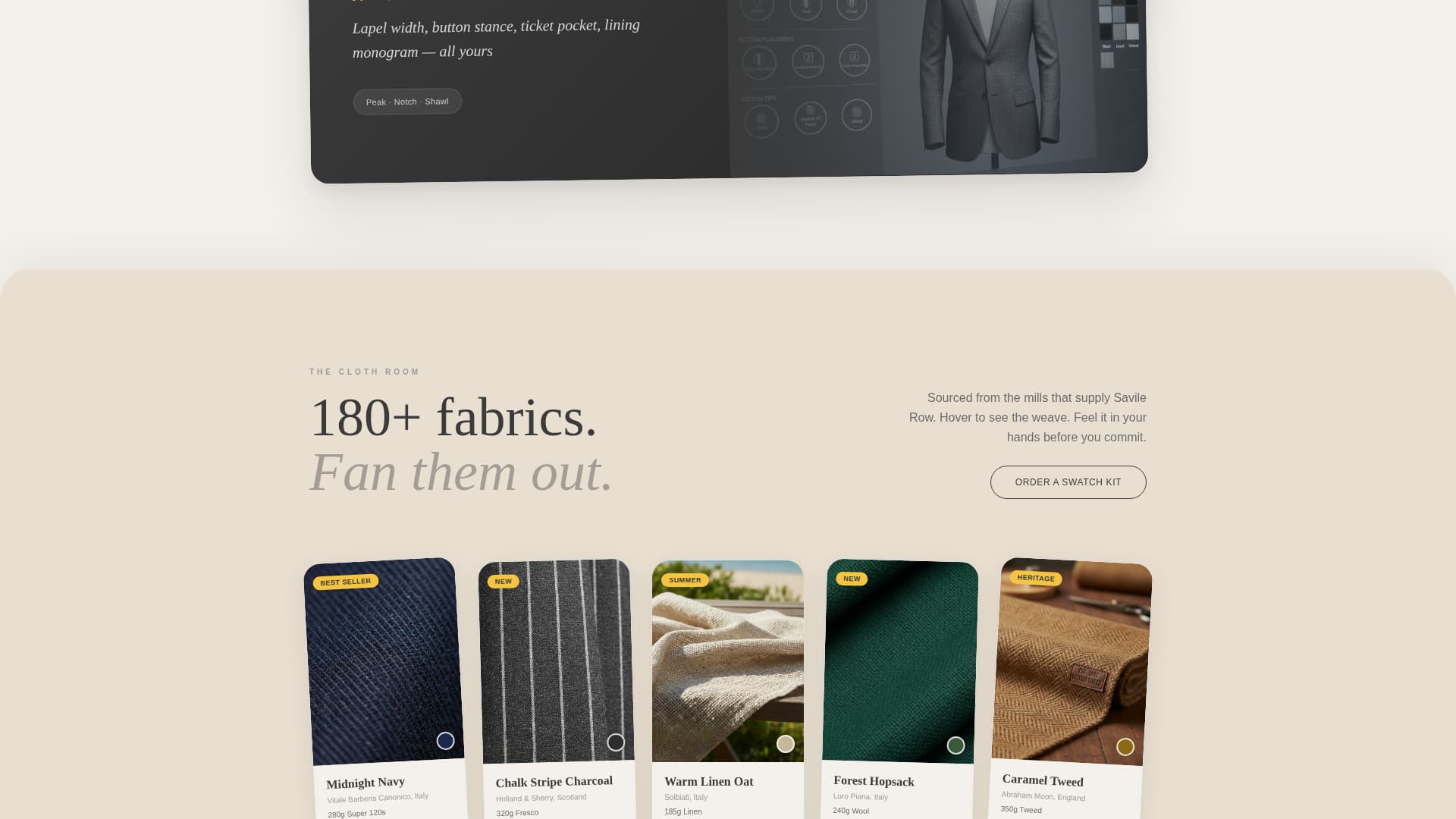 Stitch - Bespoke Tailoring Landing Page Template