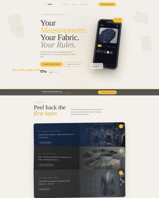 Stitch - Bespoke Tailoring Landing Page Template