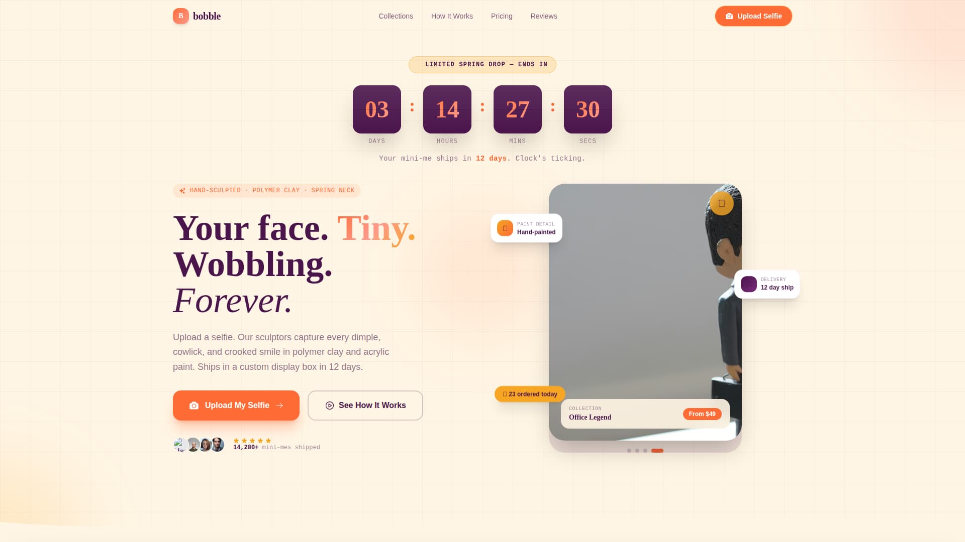 Bobble - Playful Customfigurine Landing Page Template
