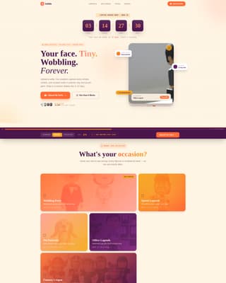 Bobble - Playful Customfigurine Landing Page Template