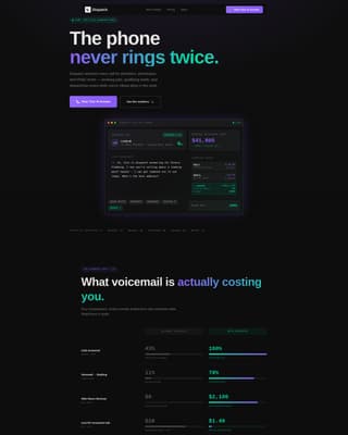 Dispatch - Powerful AI Receptionist Landing Page Template