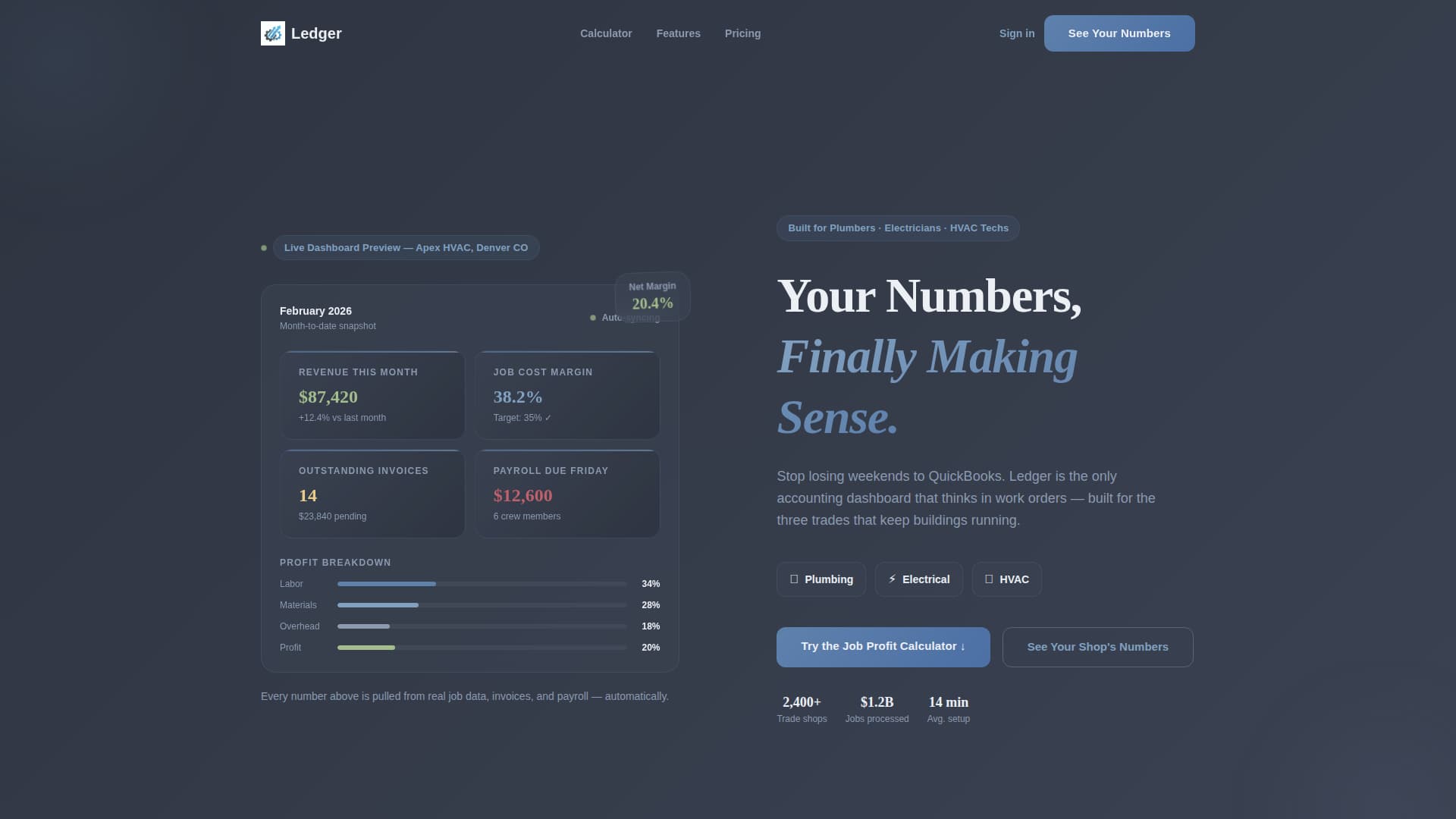 Vault — Accounting Operations Landing Page Template