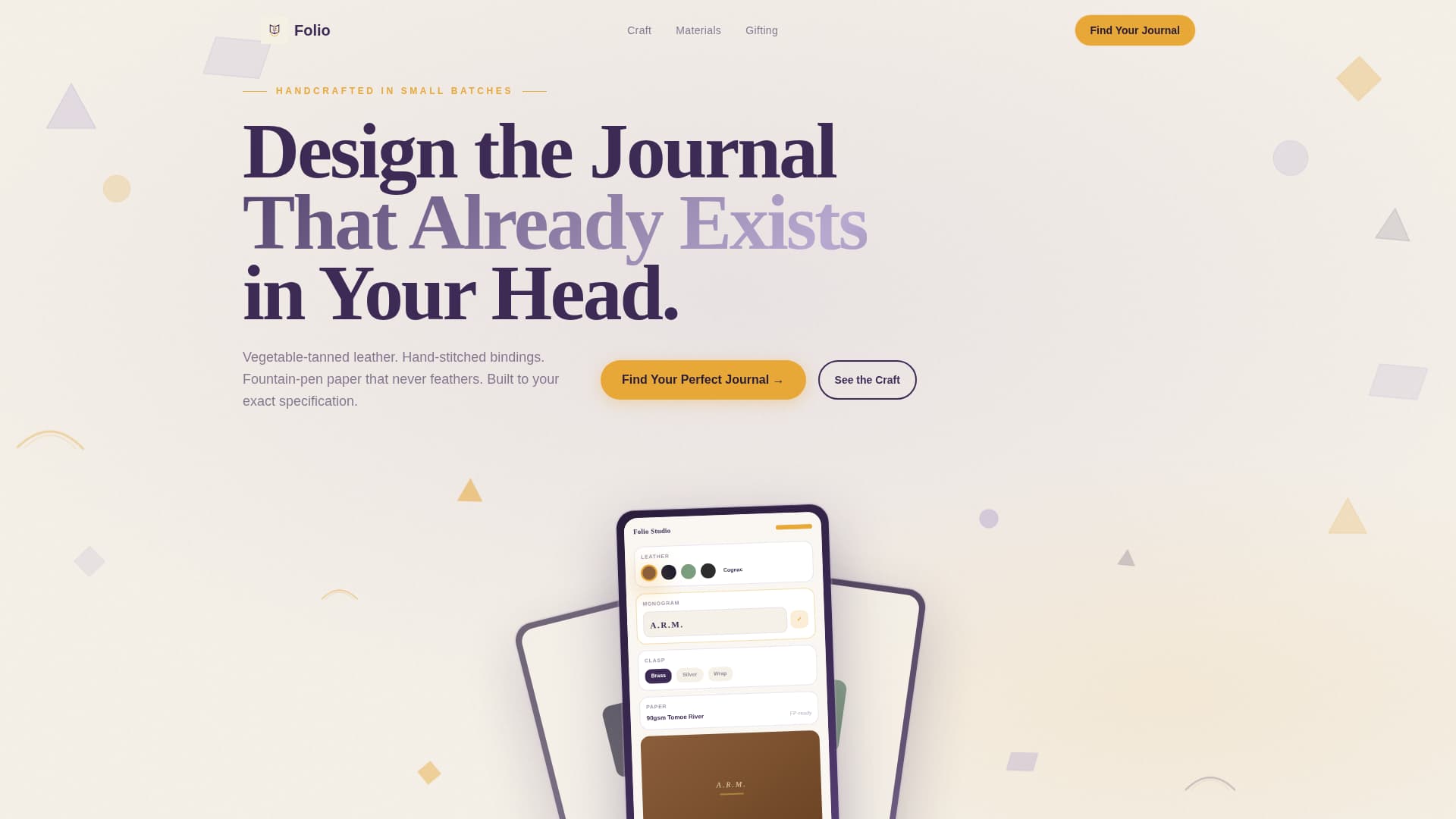 Folio - Artisan Journal Landing Page Template