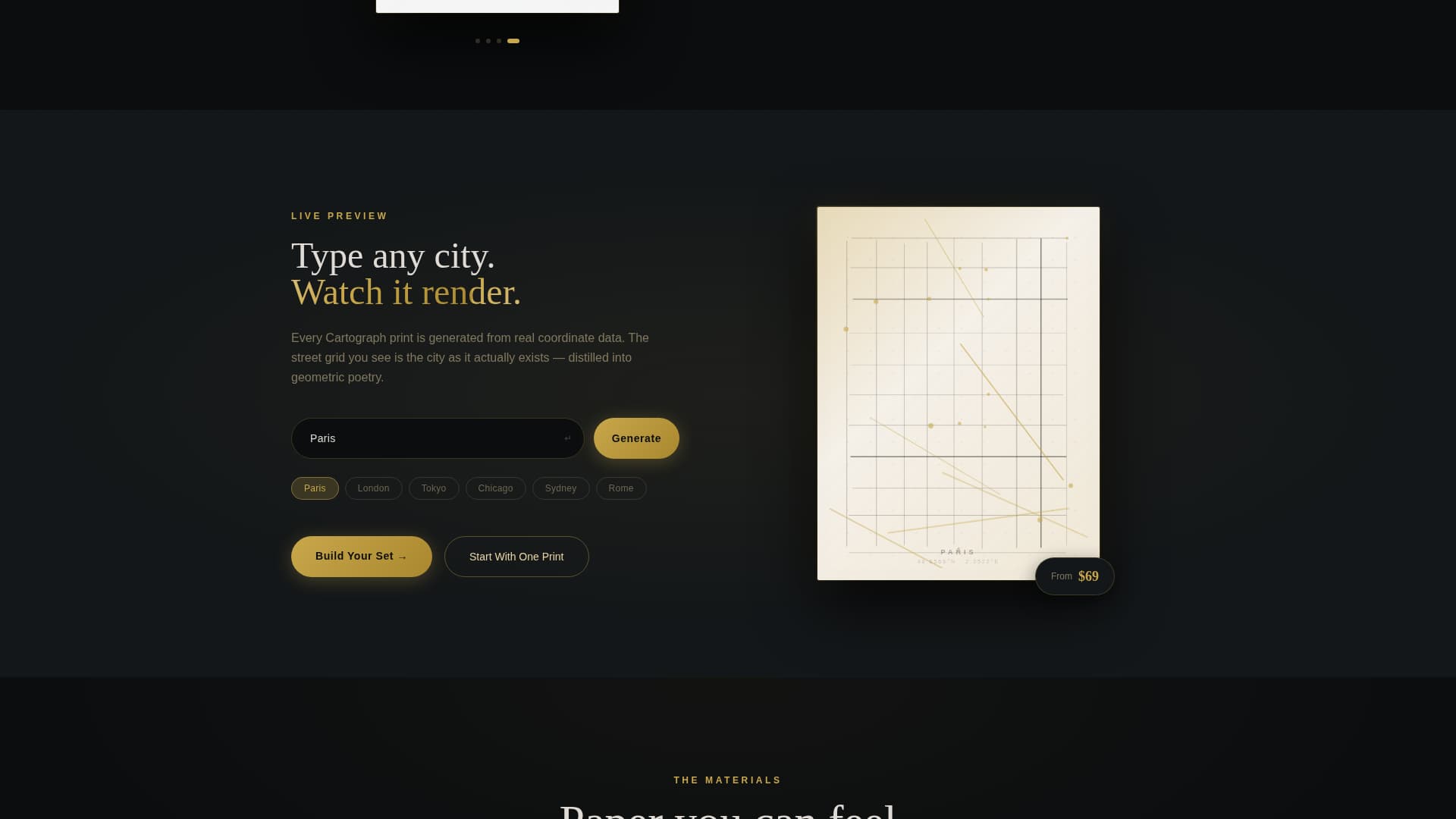 Cartograph - Gilded Artisan Landing Page Template