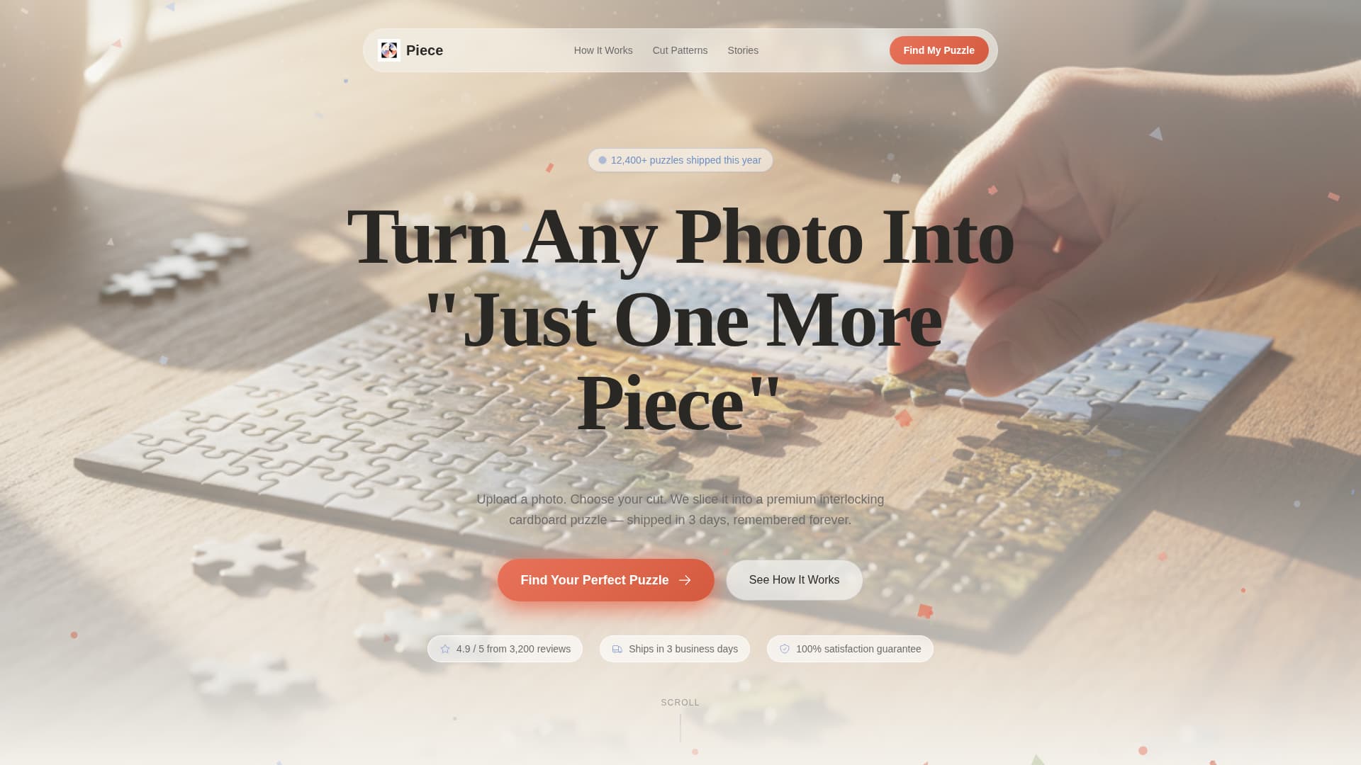 Piece - Playful Custompuzzle Landing Page Template
