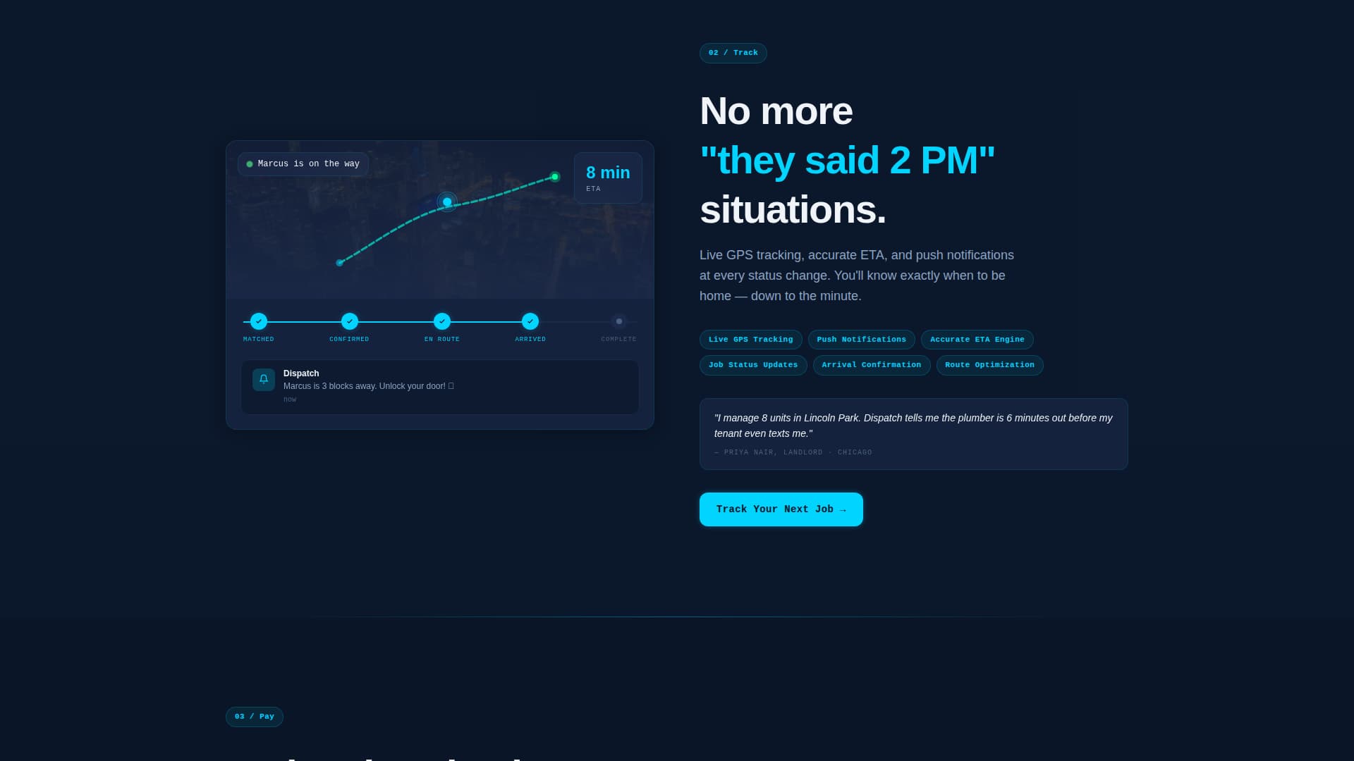 Dispatch - Instant Home Services Landing Page Template