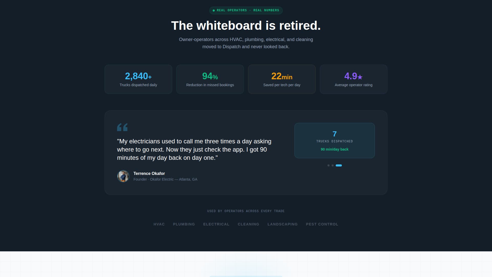 Route — Field Service Landing Page Template