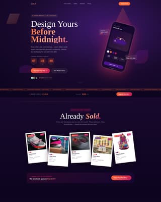 Lace - Playful Customsneakers Landing Page Template