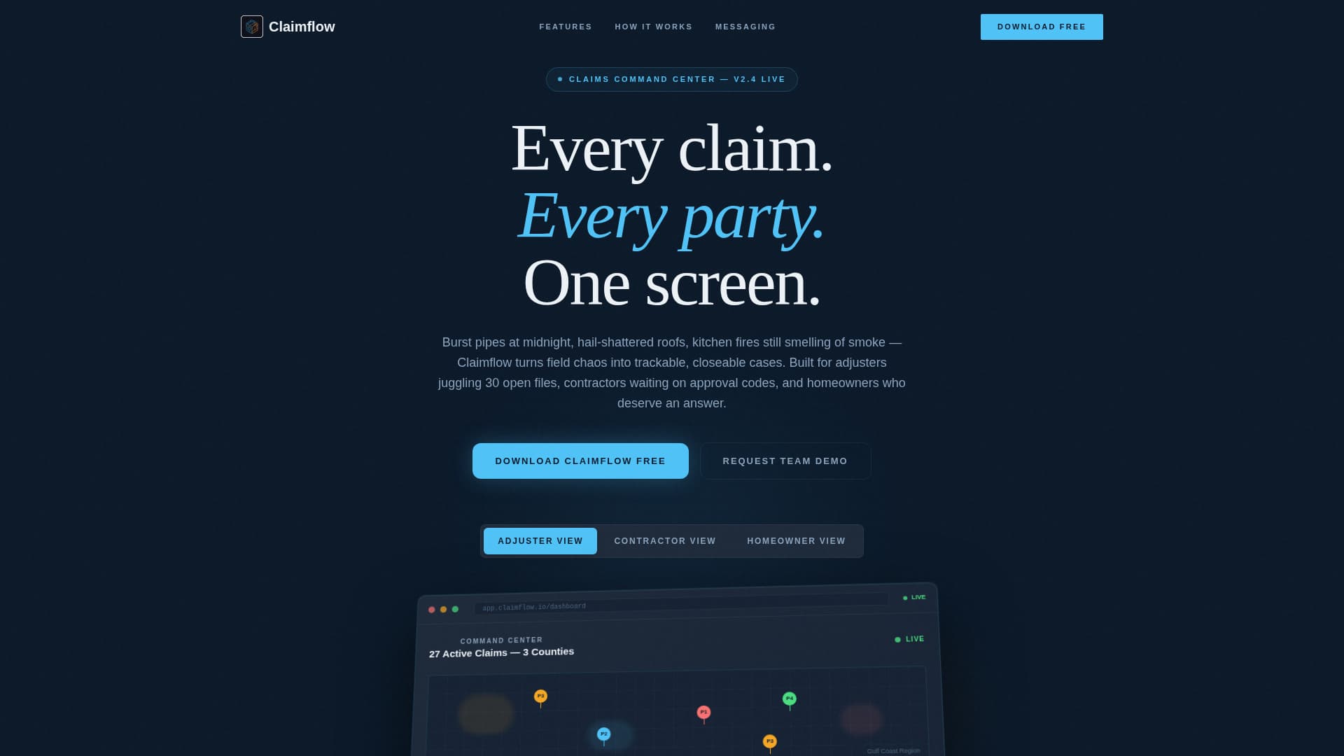 Claimflow - Powerful Claims Management Landing Page Template