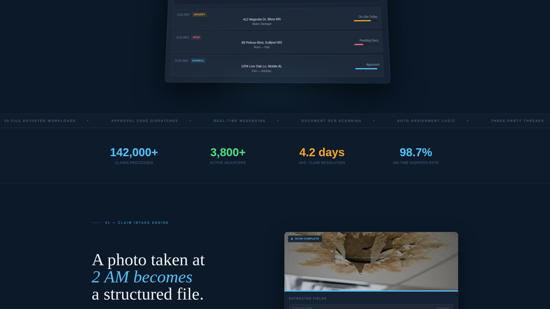 Claimflow - Powerful Claims Management Landing Page Template