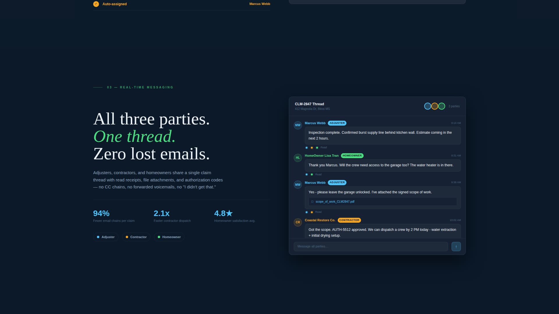 Claimflow - Powerful Claims Management Landing Page Template