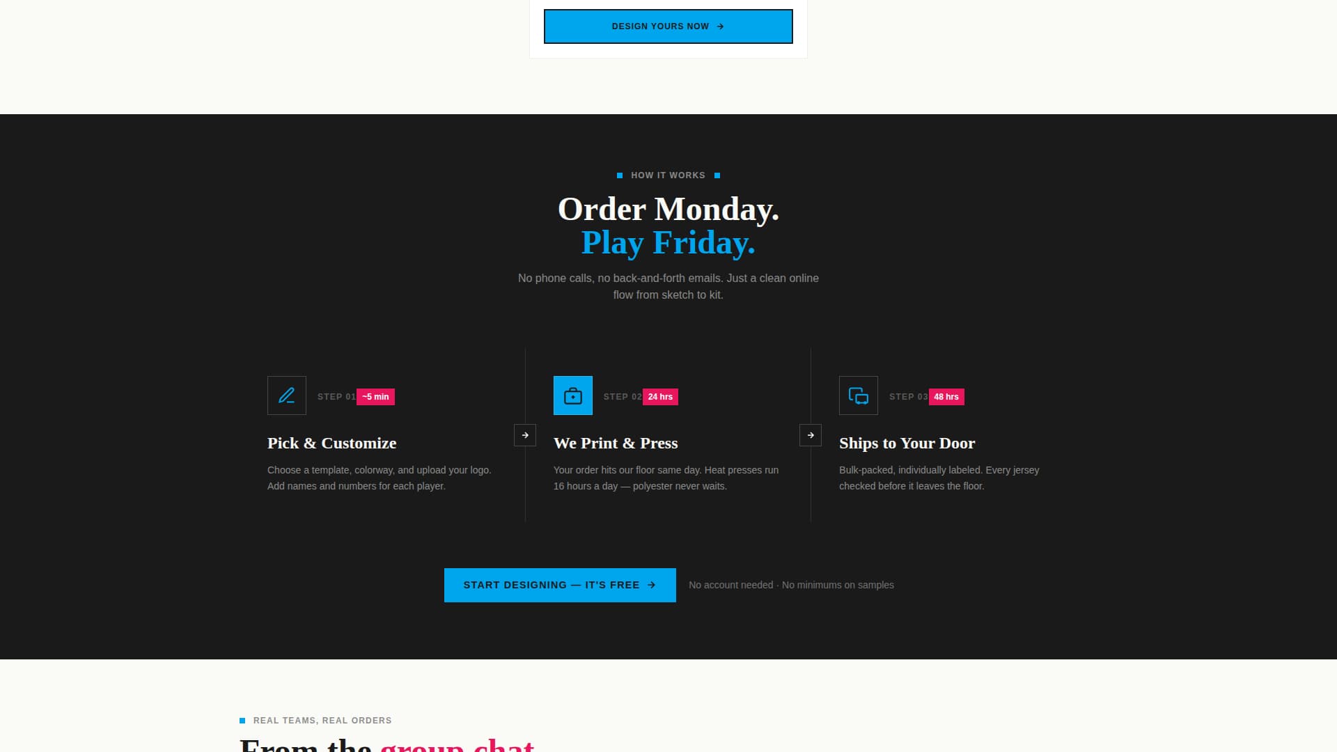 Jerseypress - Bold Sportswear Landing Page Template