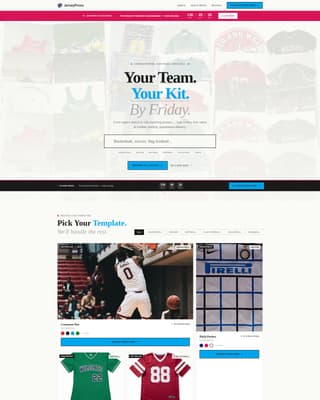 Jerseypress - Bold Sportswear Landing Page Template