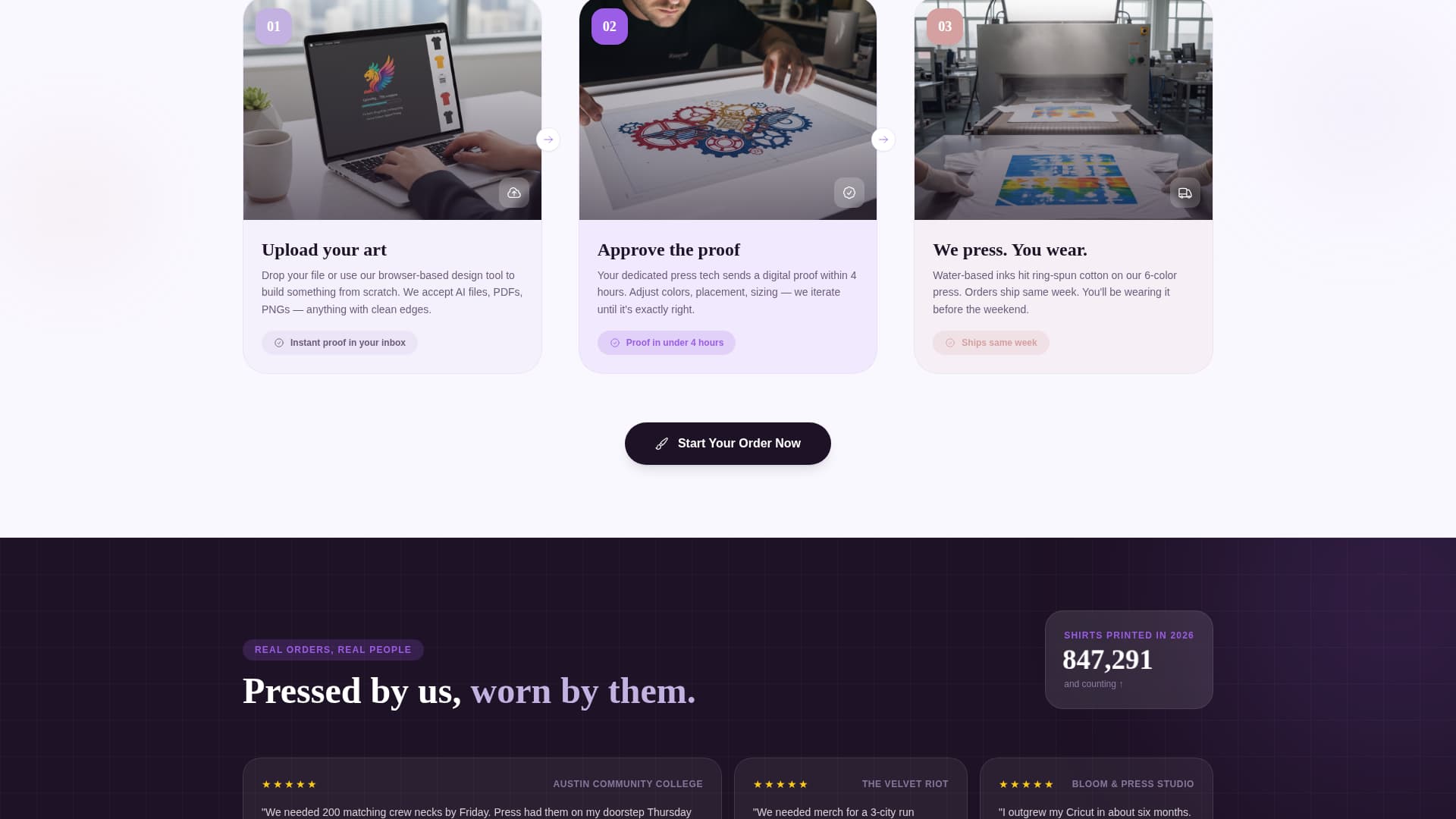 Press - Fresh Customprinting Landing Page Template
