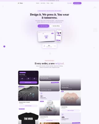 Press - Fresh Customprinting Landing Page Template