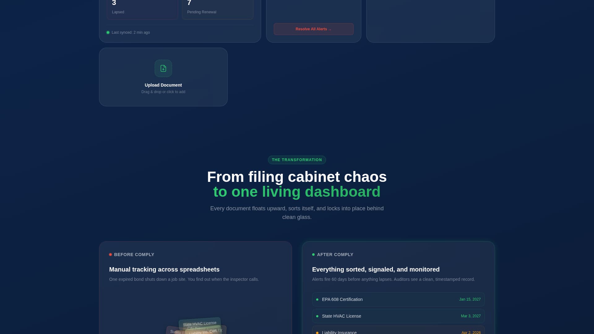 Fortify — Compliance Management Landing Page Template