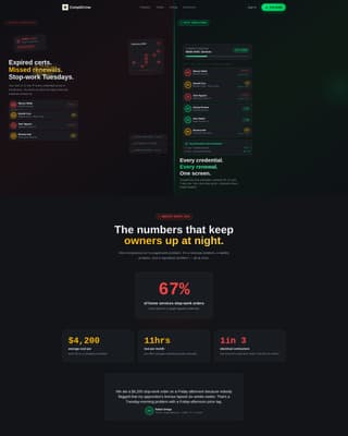 Nexus — Compliance Platform Landing Page Template