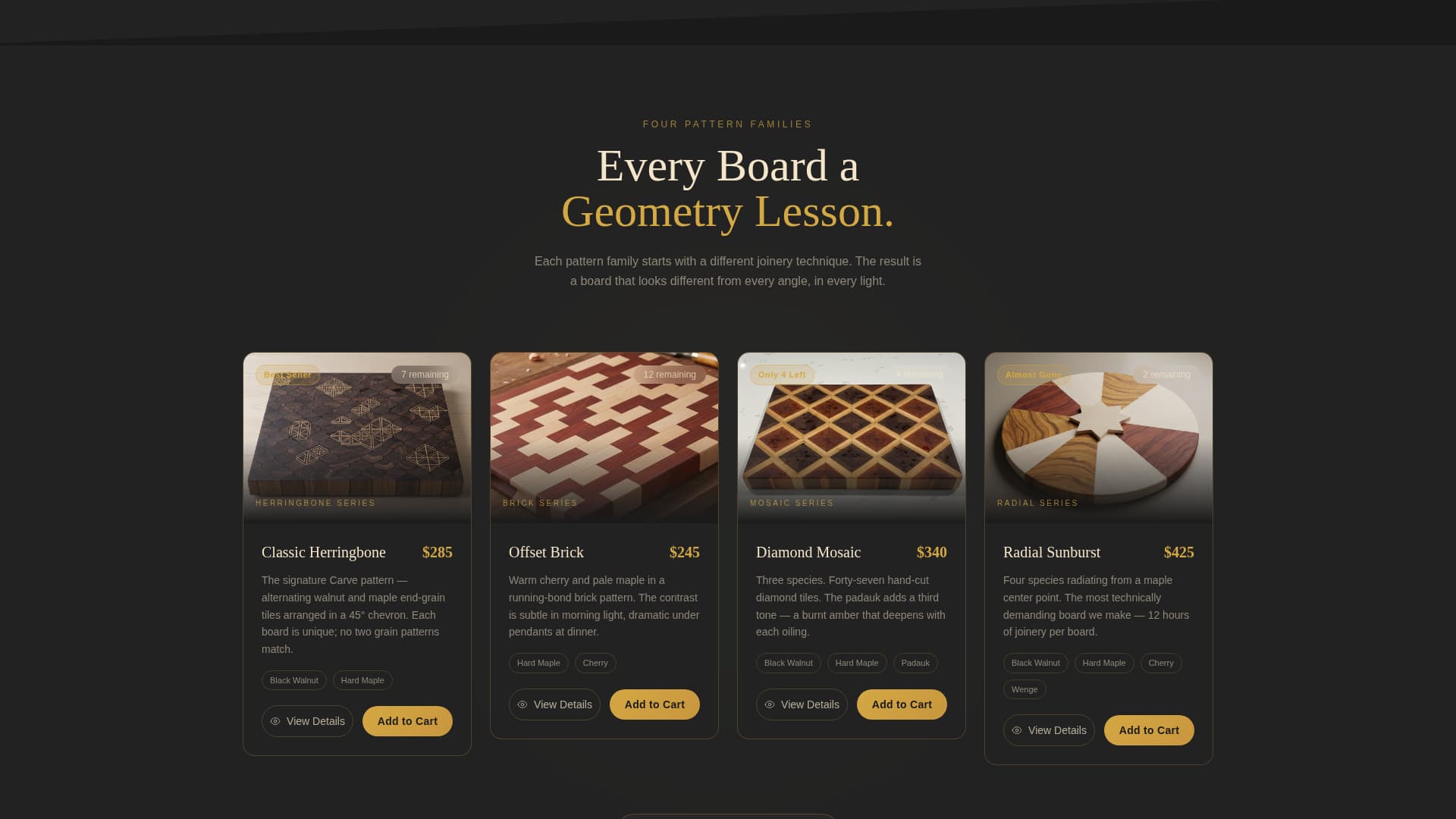 Carve - Heirloom Kitchenware Landing Page Template