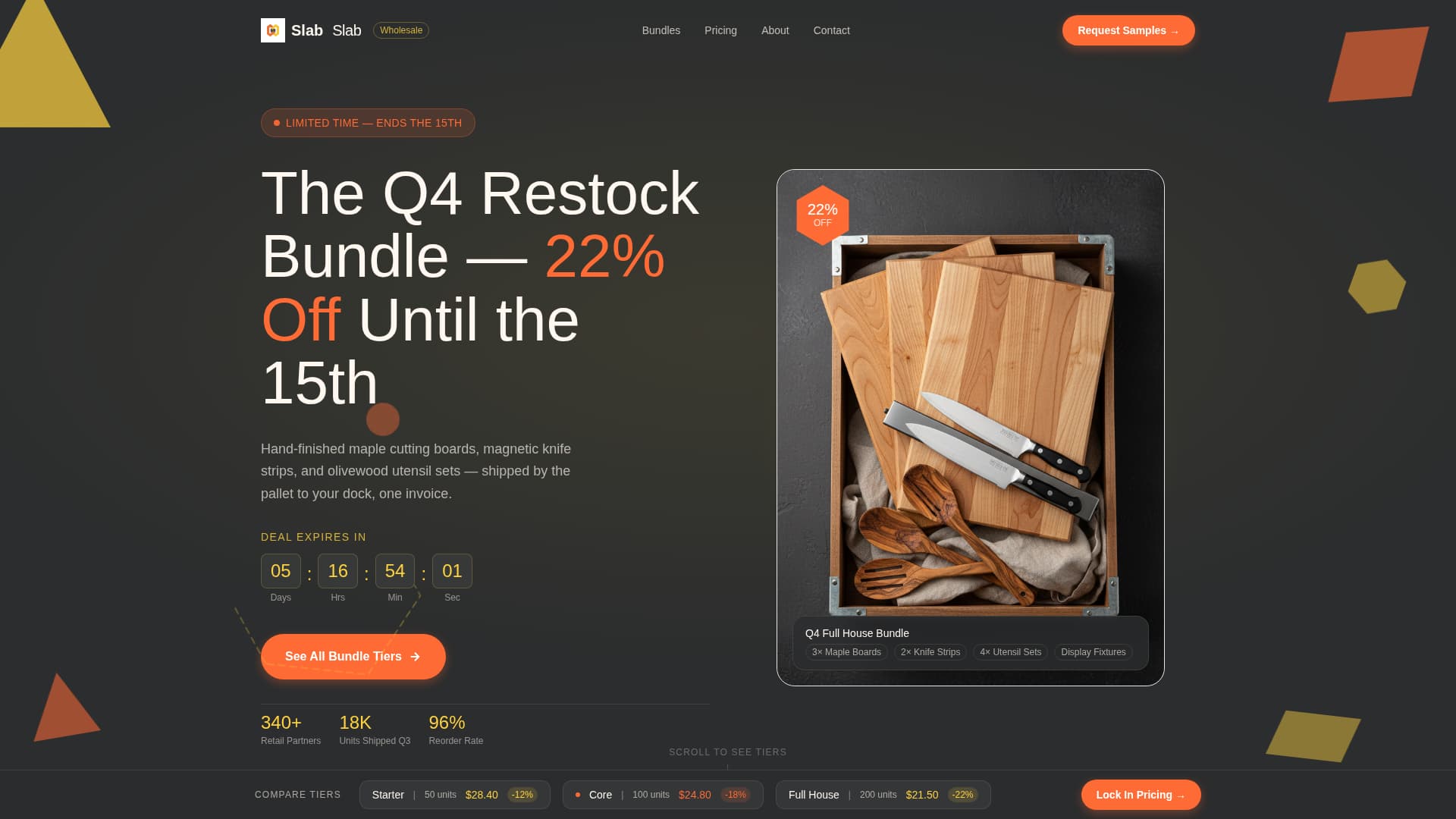 Slab - Fresh Wholesale Landing Page Template