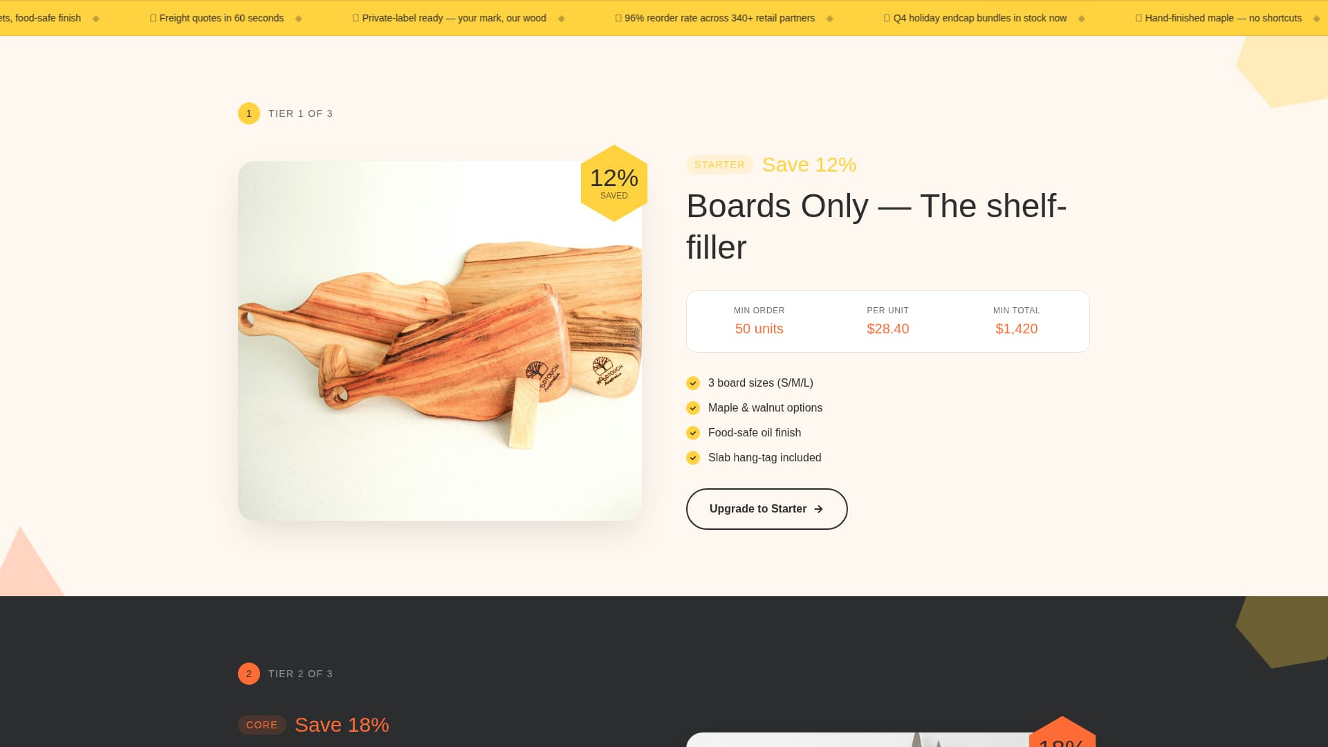 Slab - Fresh Wholesale Landing Page Template