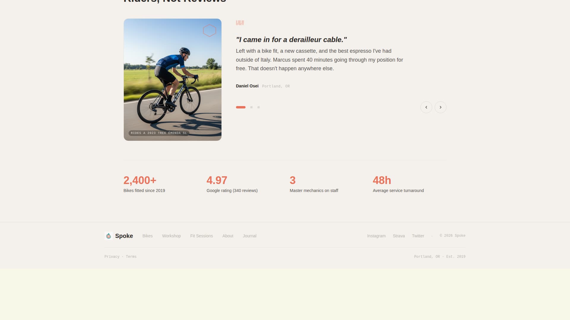 Spoke - Playful Cycling Landing Page Template