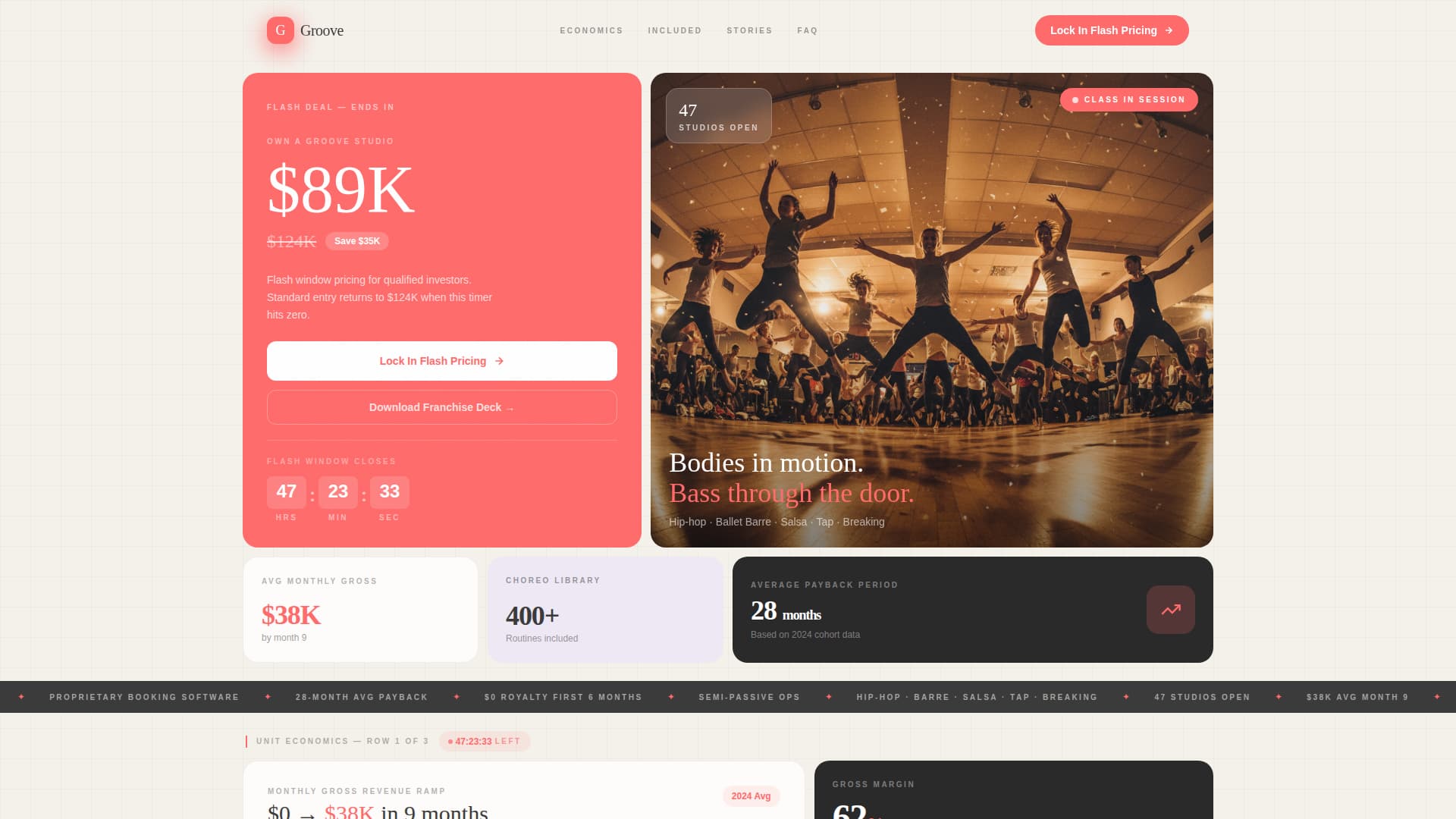 Groove - Highenergy Dancestudio Landing Page Template