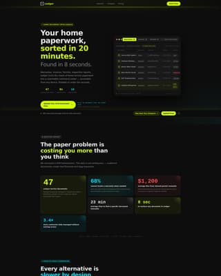 Ledger - Powerful Document Management Landing Page Template