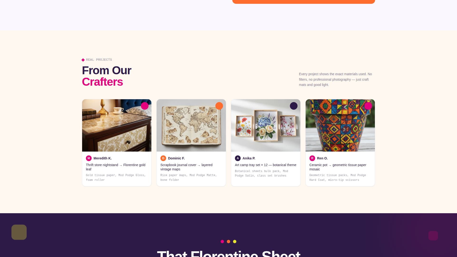 Decoupage - Vibrant Craft Landing Page Template