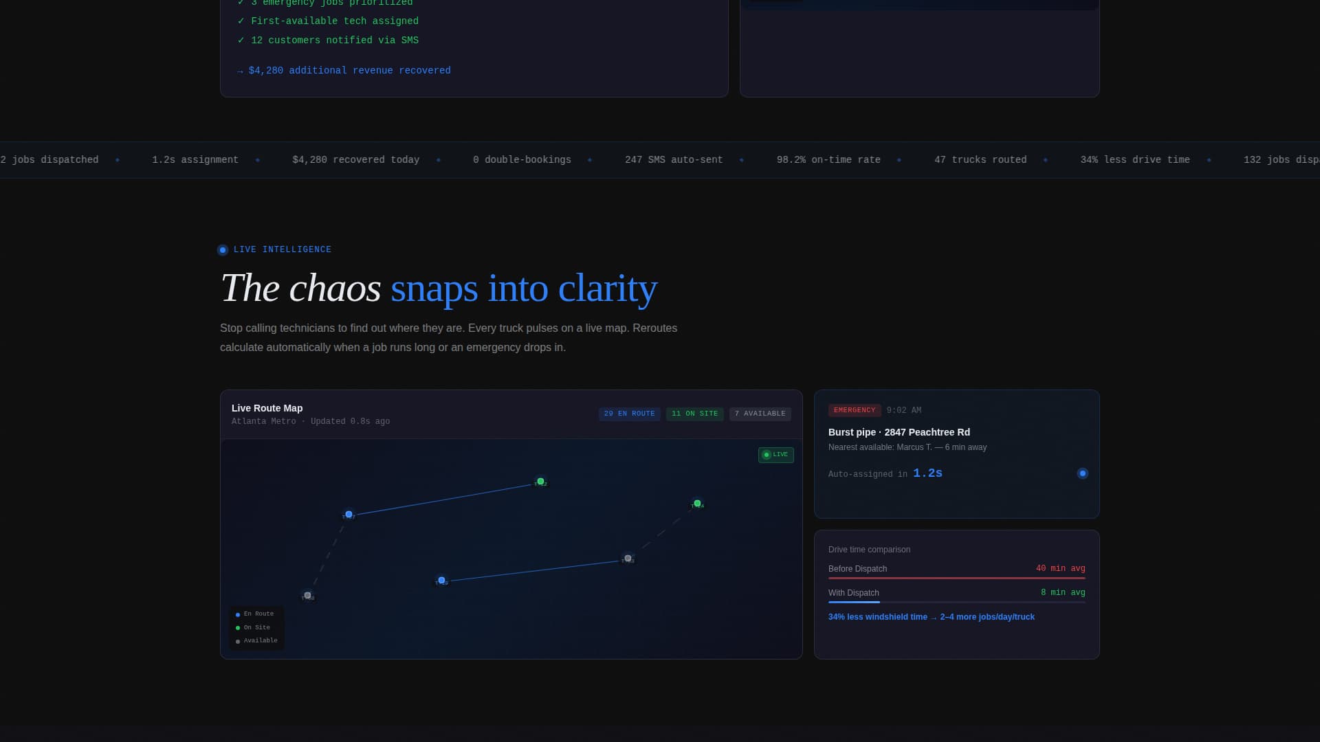 Dispatch — Field Service Landing Page Template