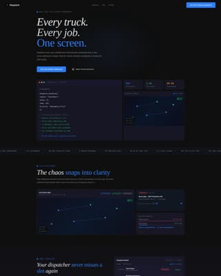 Dispatch — Field Service Landing Page Template