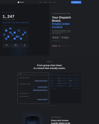 Dispatch — Home Services Landing Page Template