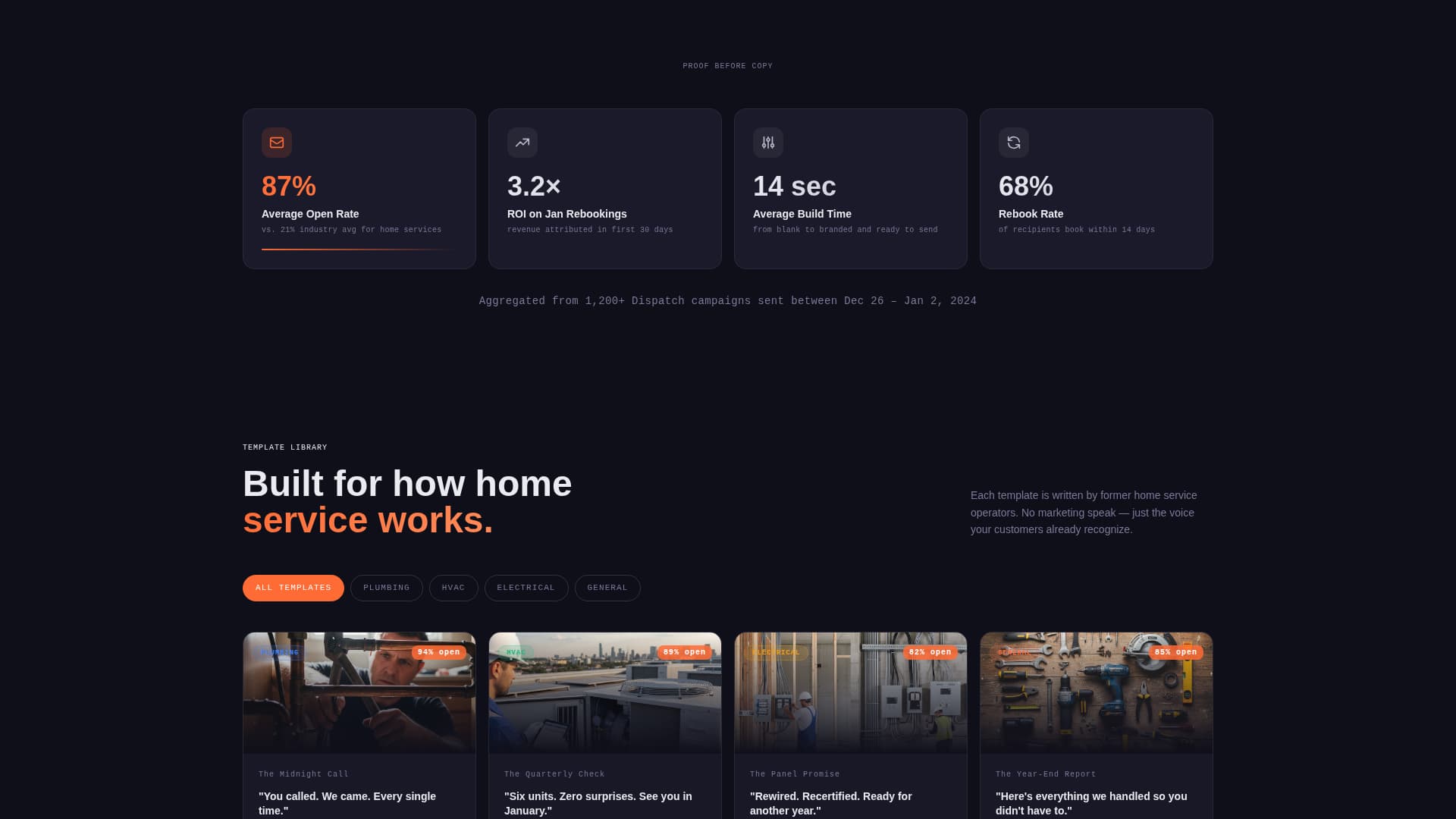 Dispatch - High-Impact Home Services Landing Page Template