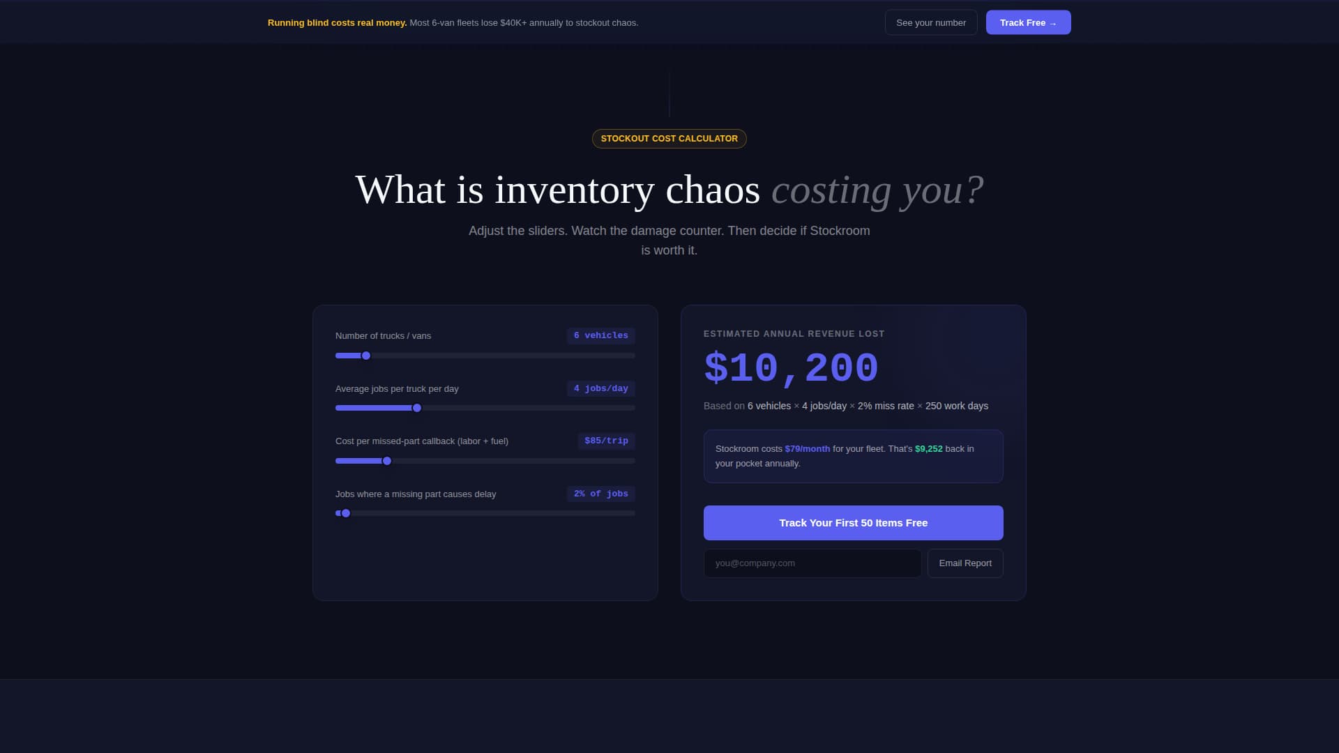 Stockroom — Inventory Management Landing Page Template