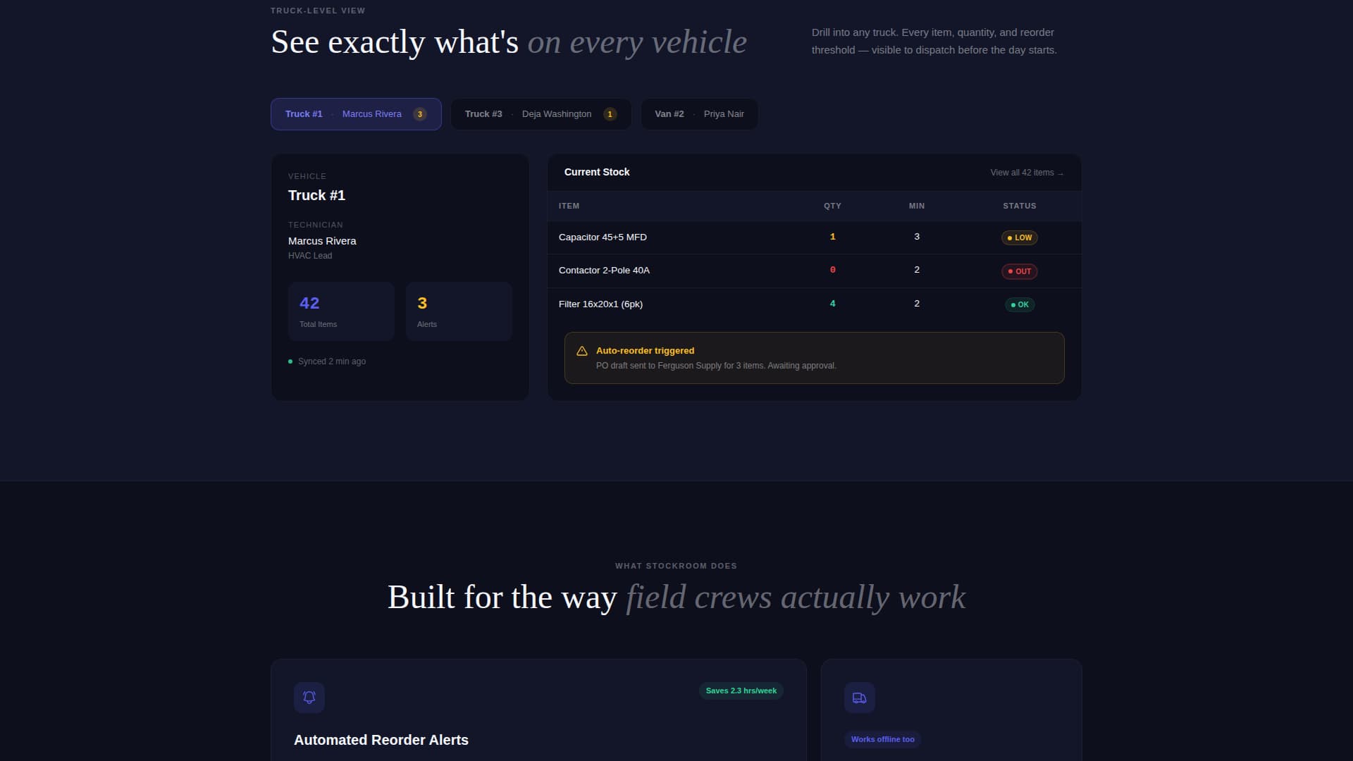Stockroom — Inventory Management Landing Page Template