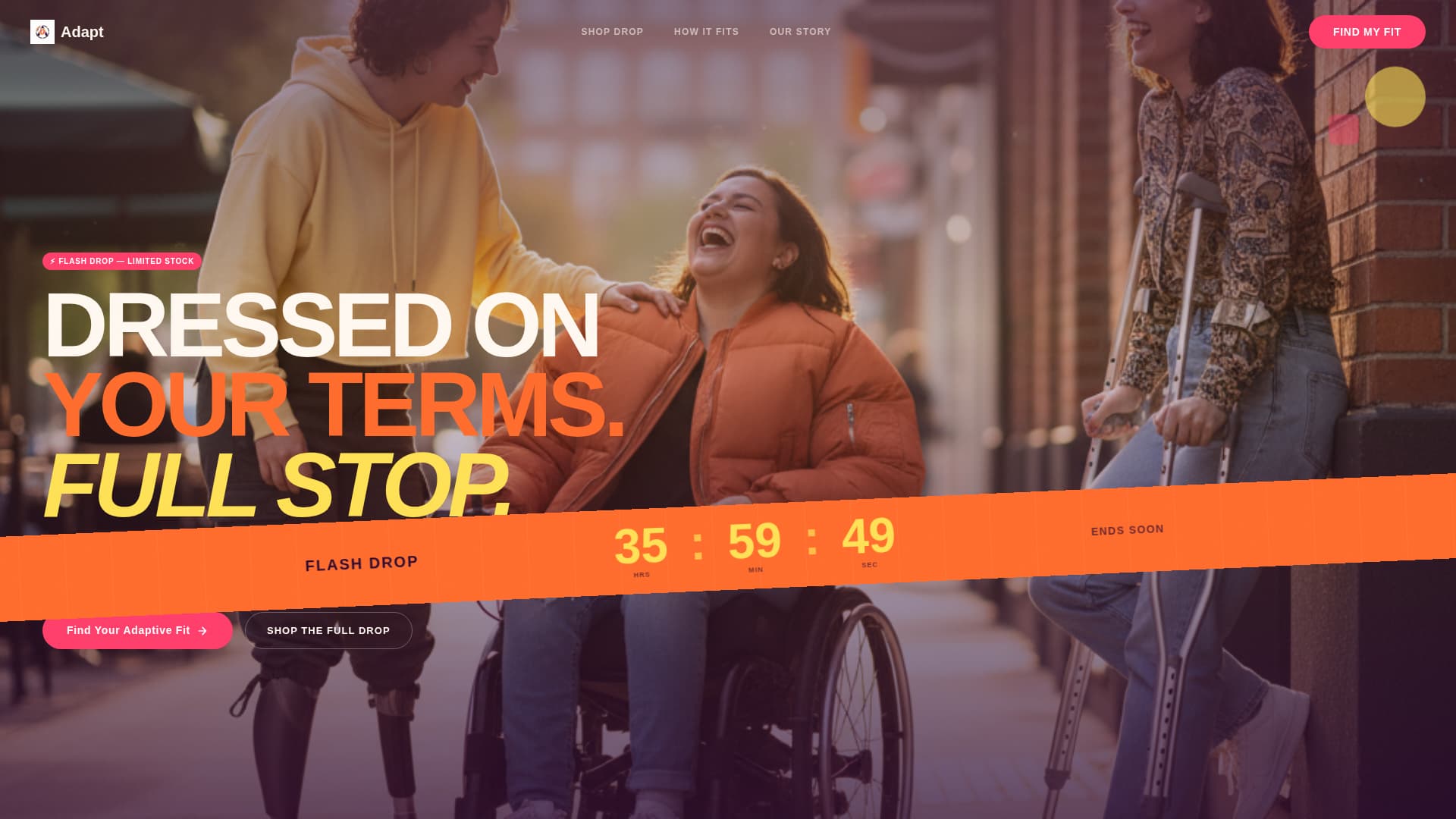 Adapt - Bold Adaptivefashion Landing Page Template