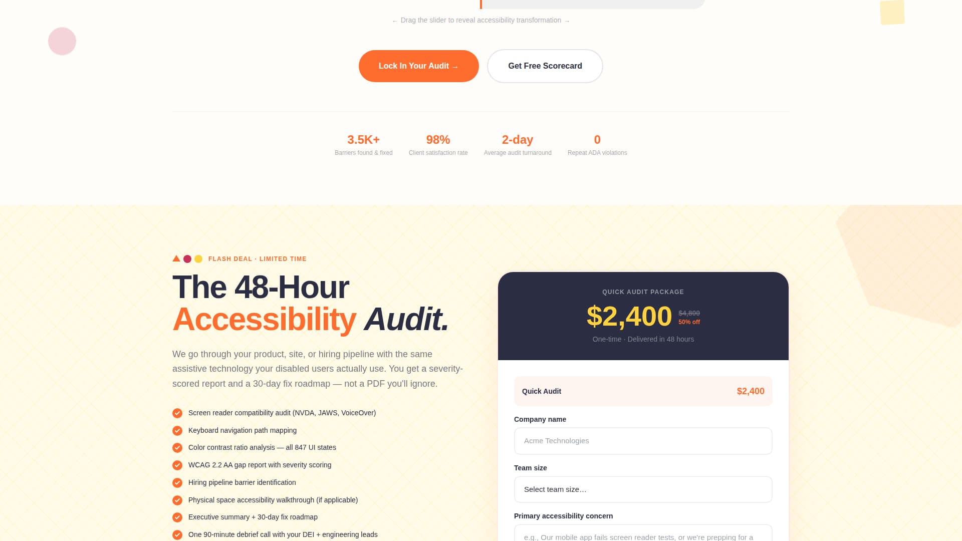 Advocate - Bold Accessibility Landing Page Template