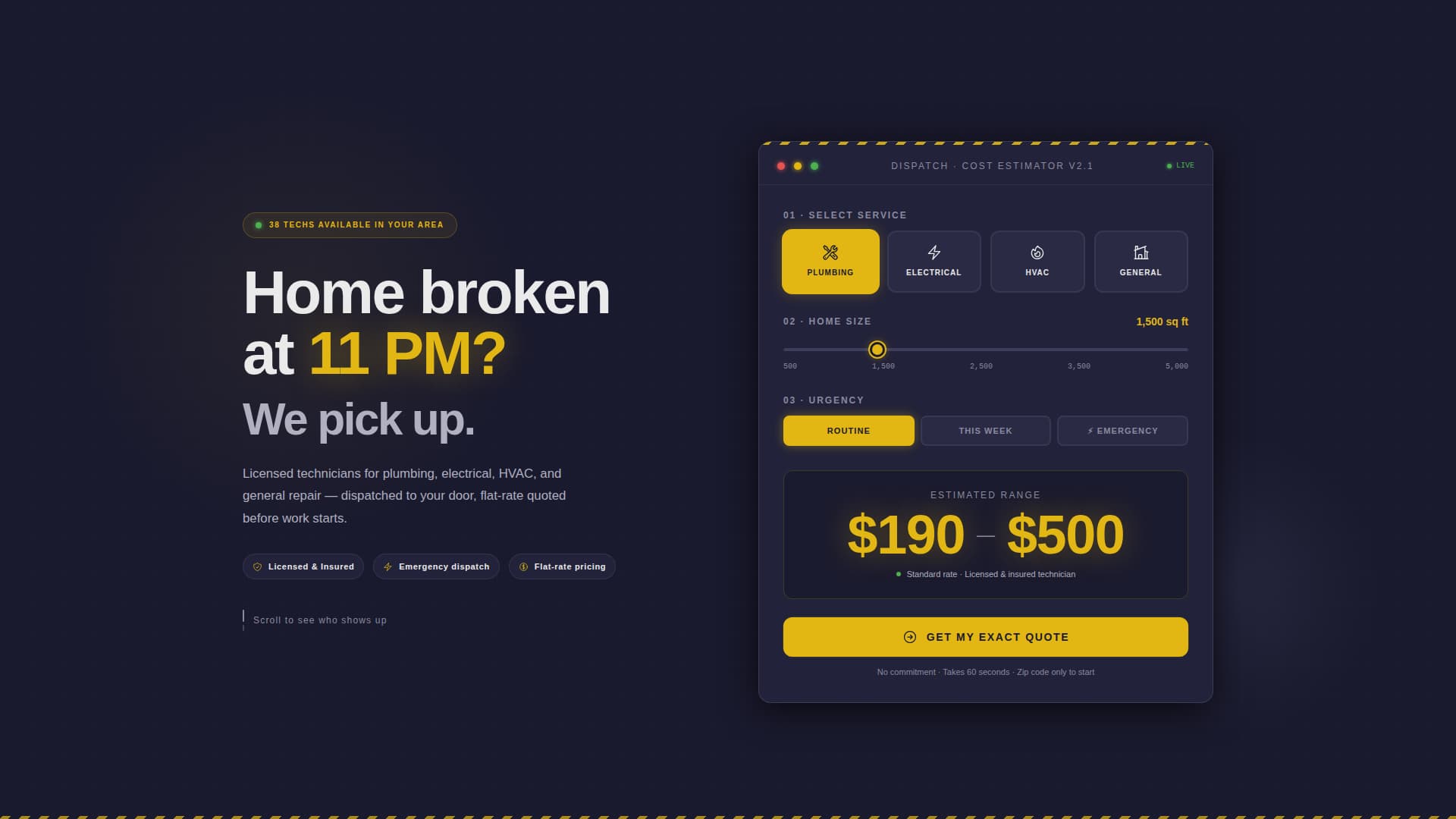 Dispatch — Maintenance Pros Landing Page Template