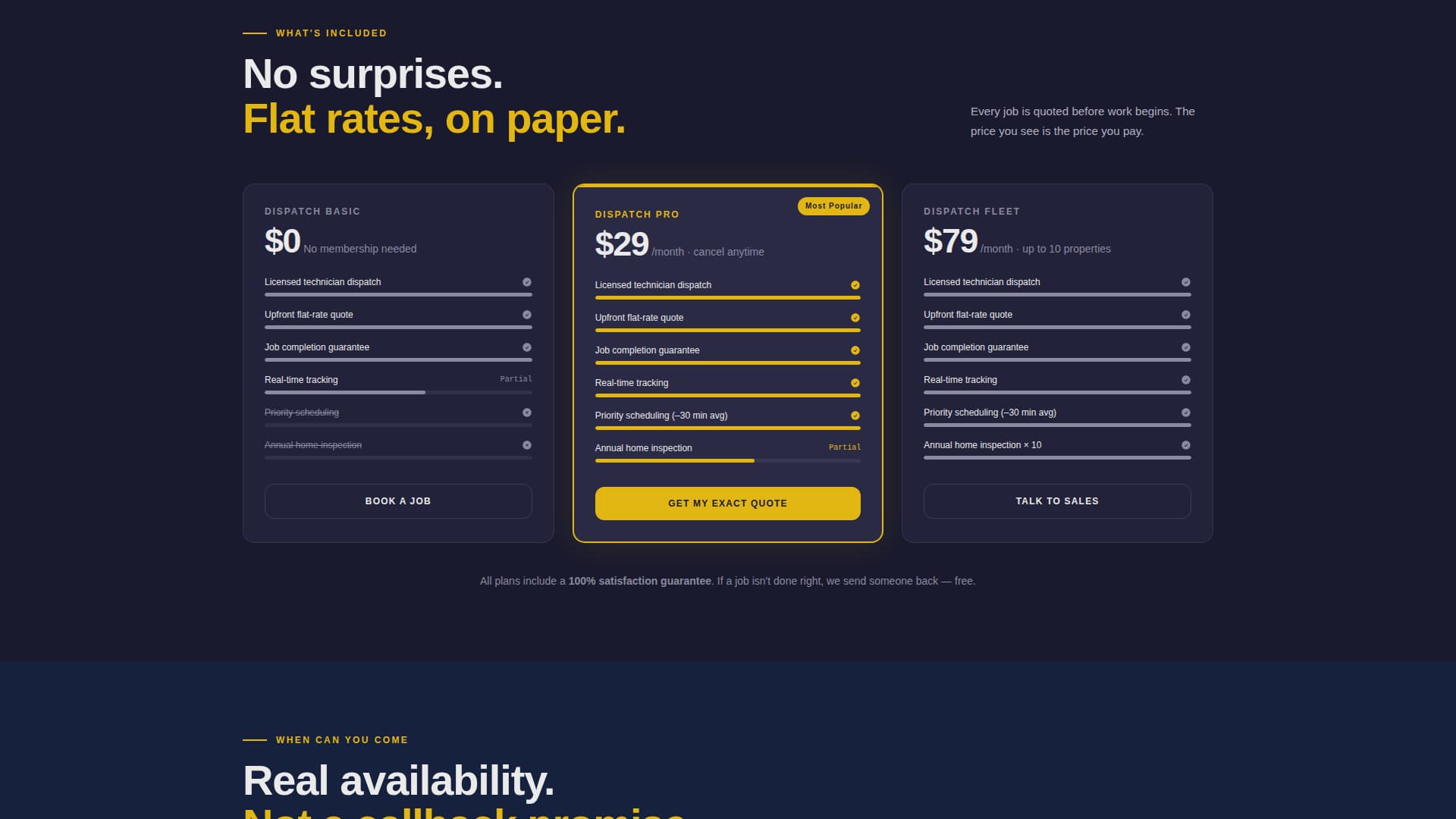 Dispatch — Maintenance Pros Landing Page Template