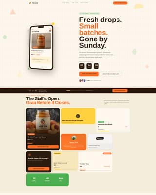 Harvest - Vibrant Farmtotable Landing Page Template
