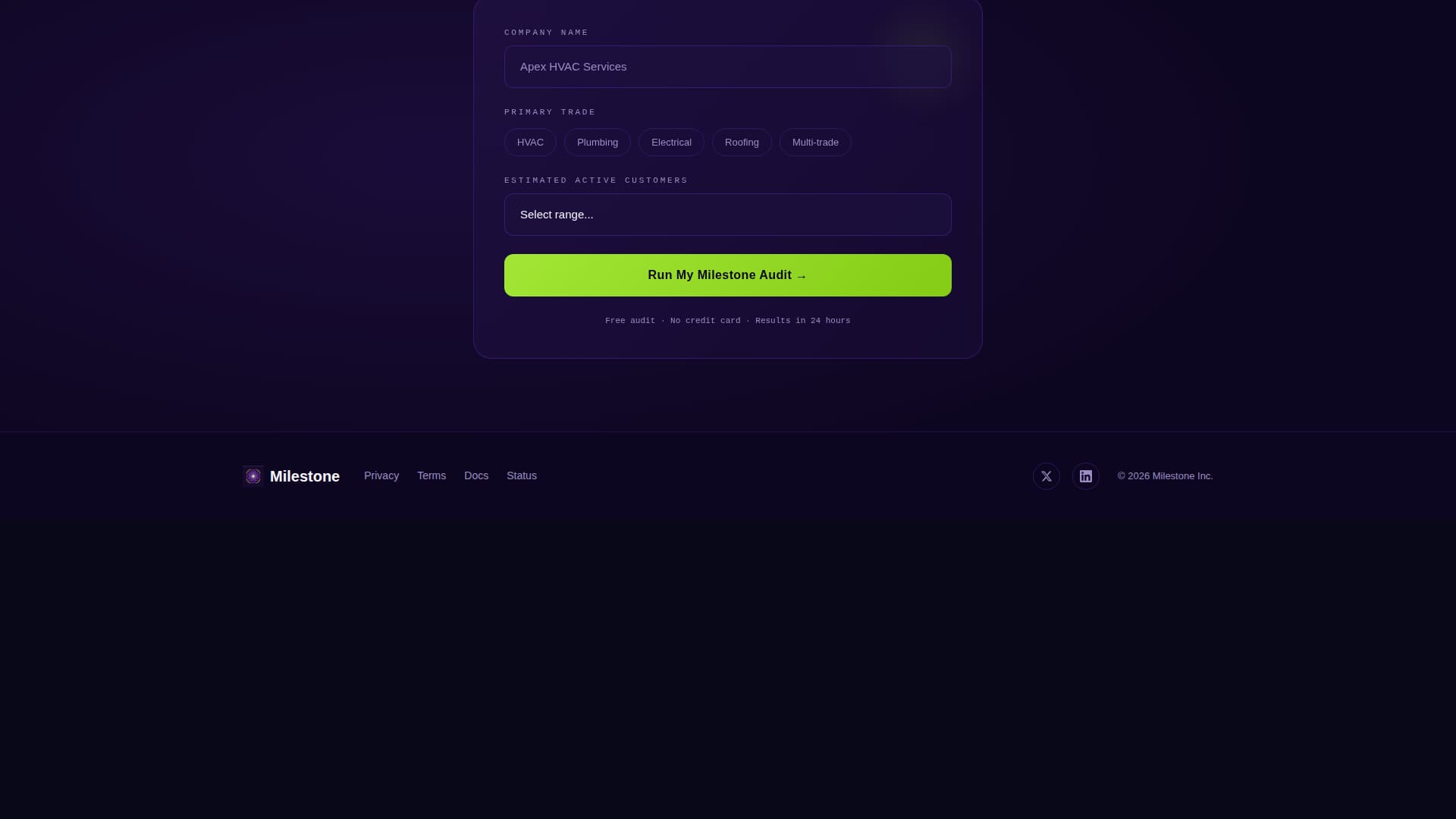 Milestone - Powerful Homeservices Landing Page Template