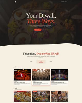 Diwali Business Specialist Booking Website Template