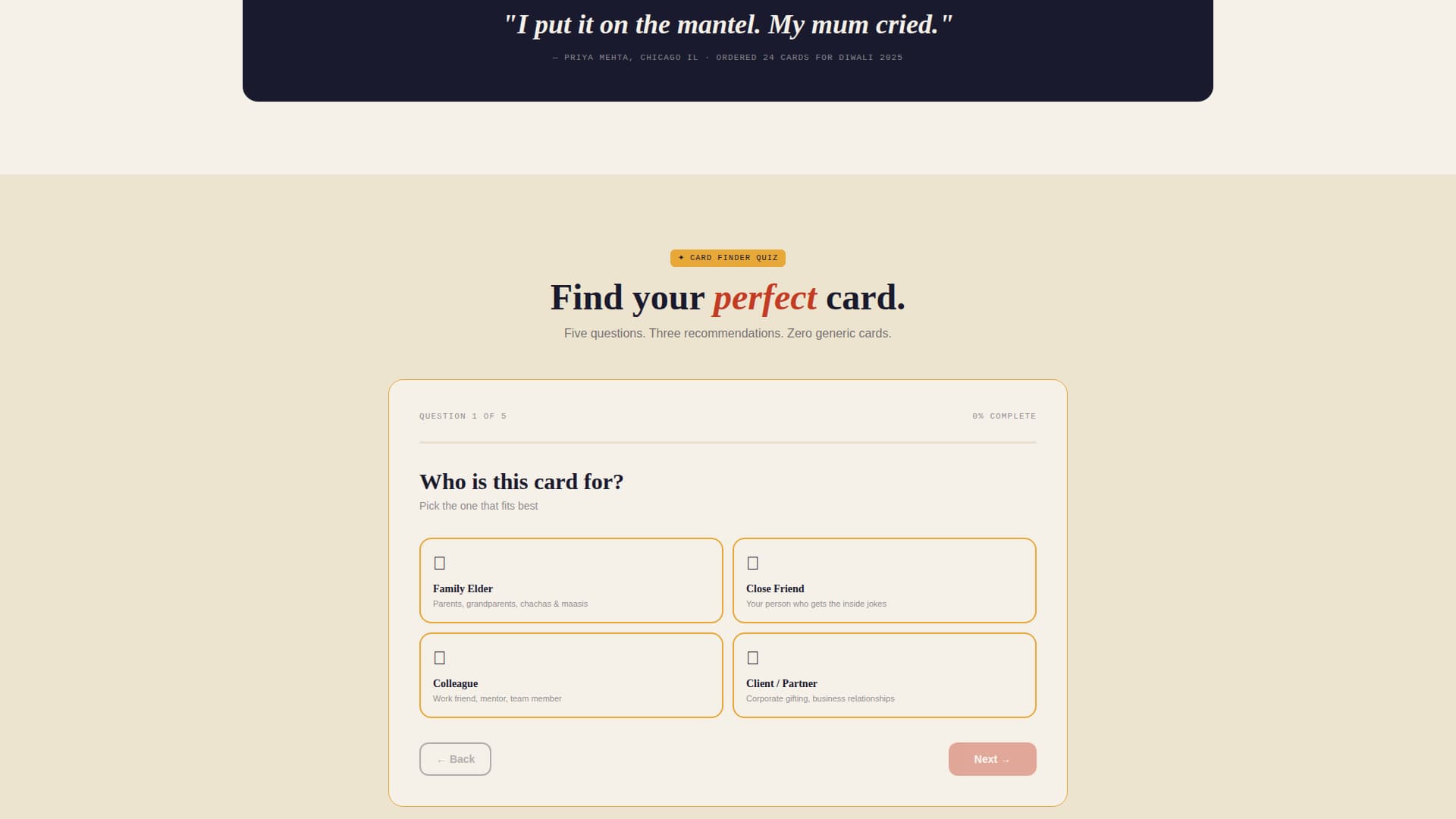 Diya - Festive Stationery Landing Page Template