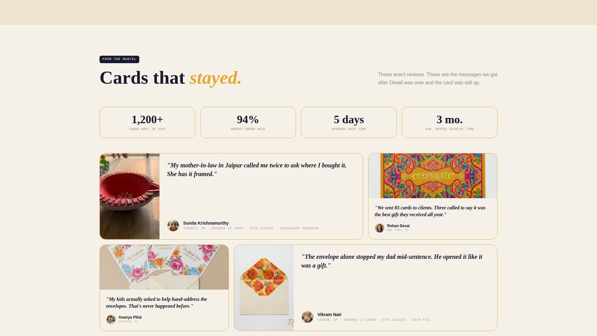 Diya - Festive Stationery Landing Page Template